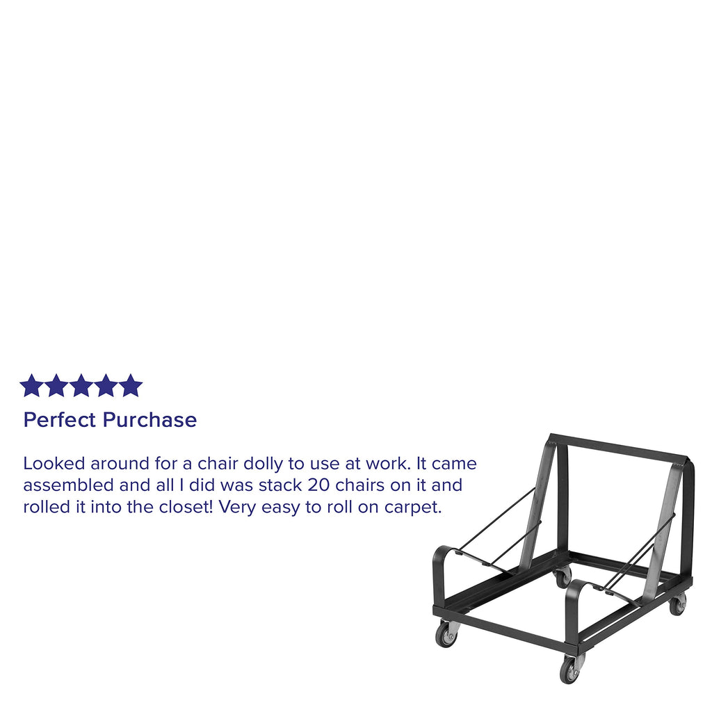 Black Steel Stack Chair Dolly 2-Pack X115
