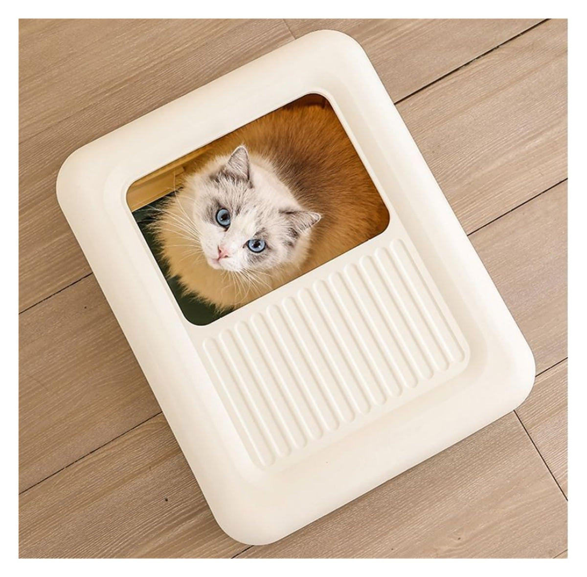 Fully Enclosed Cat Litter Box with Lid and Drawer B523404