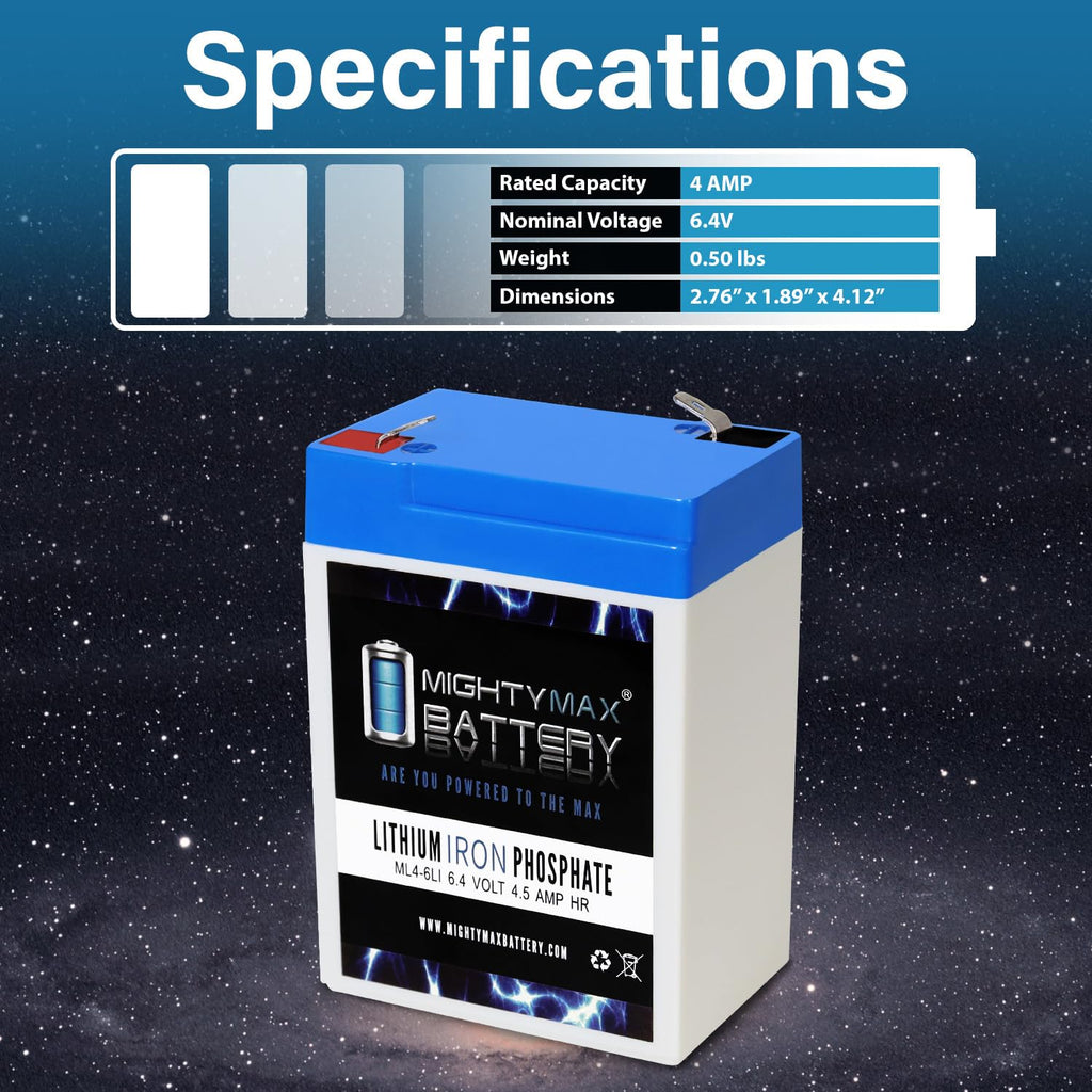 6V 4.5AH Lithium Replacement Battery G5835