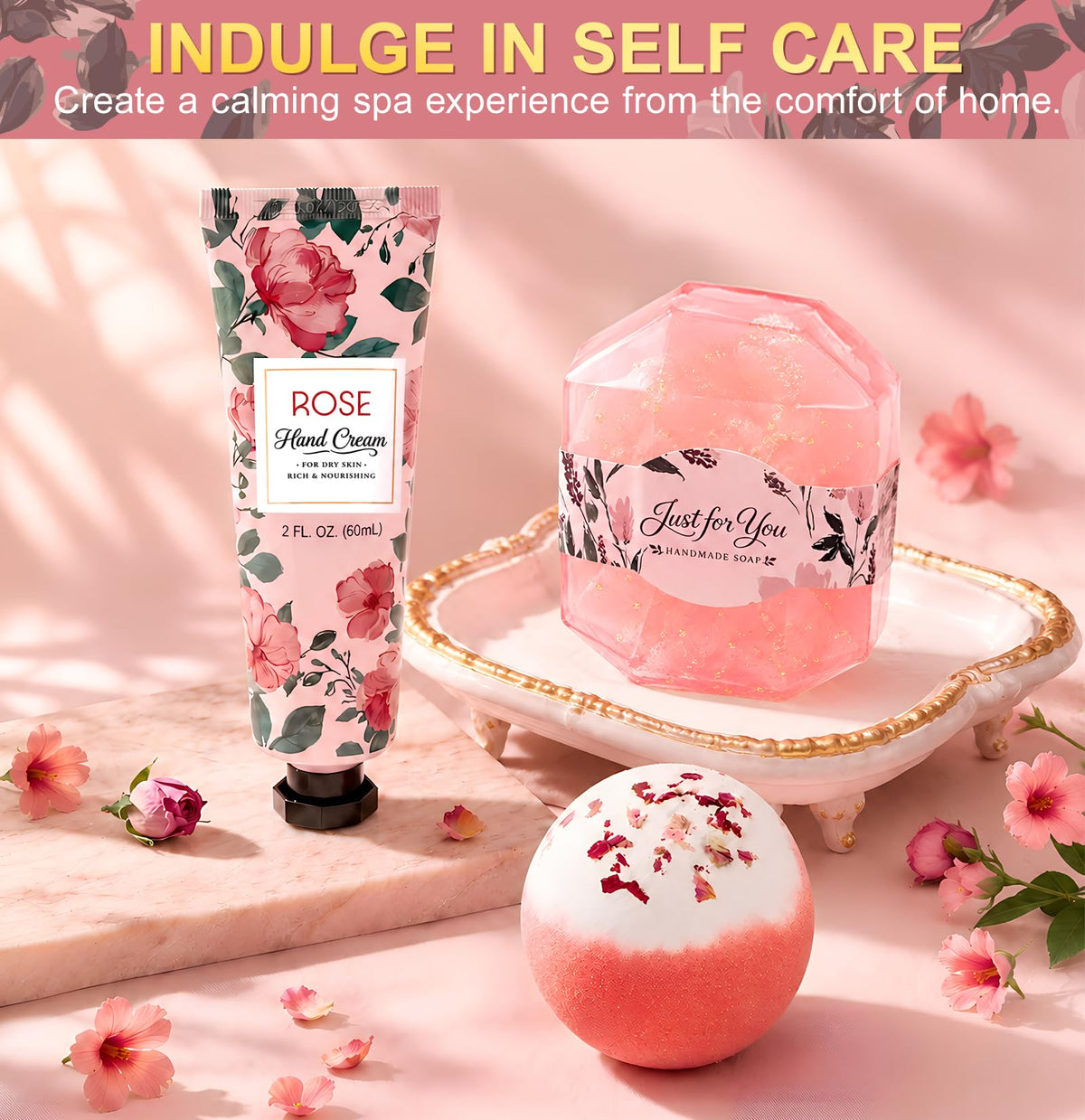 10-Piece Self Care Spa Gift Basket with Throw Blanket and Tumbler T302
