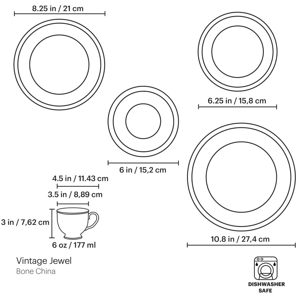 White 5 Piece Dinnerware Set C673772