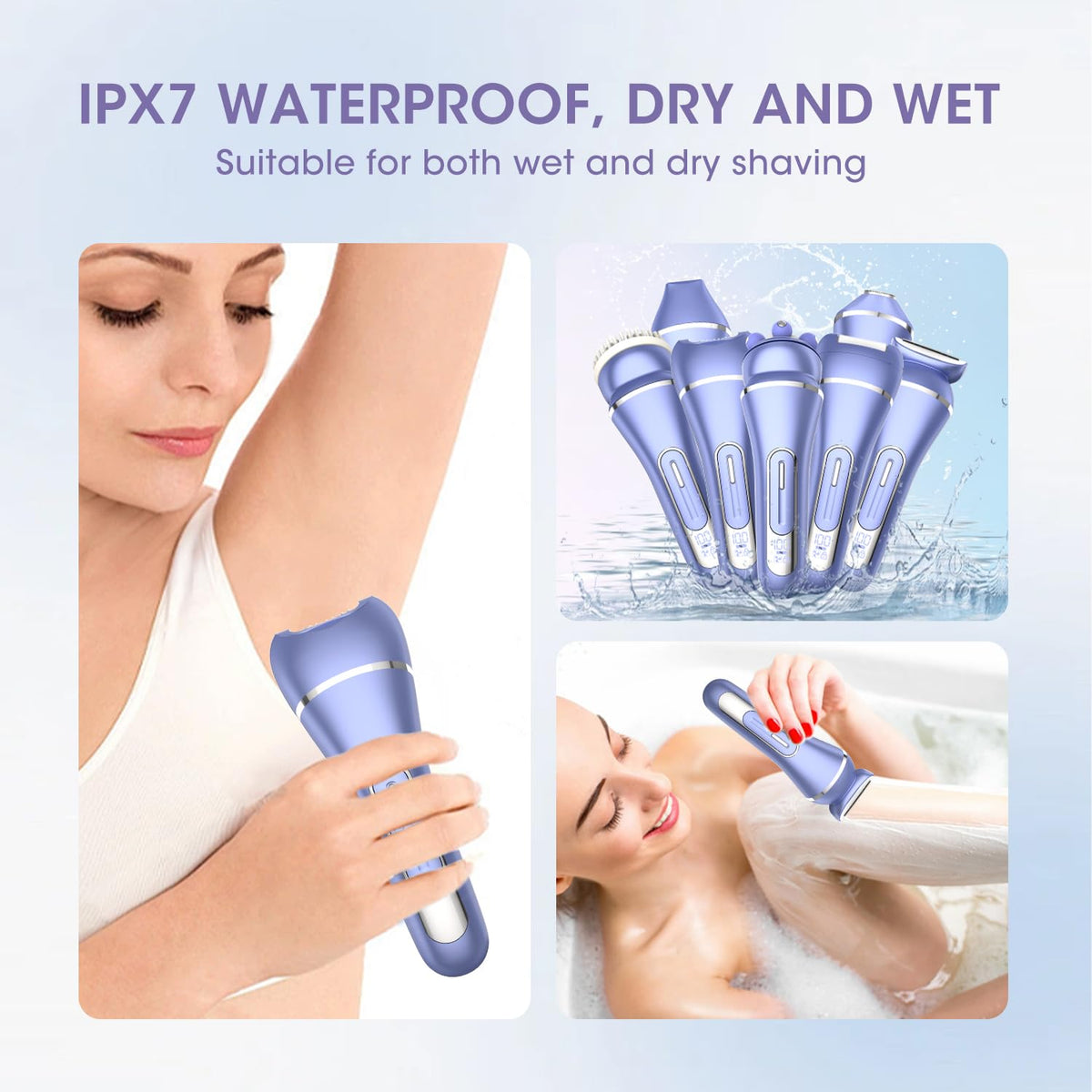 7 in 1 IPX7 Waterproof Electric Shavers Hair Removal Kit R185707