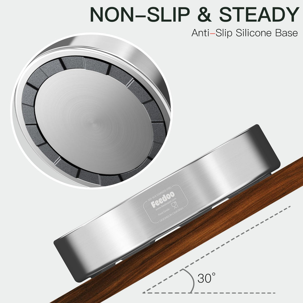 Slow Feeder Dog Bowl 304 Stainless Steel Non-Slip X1351