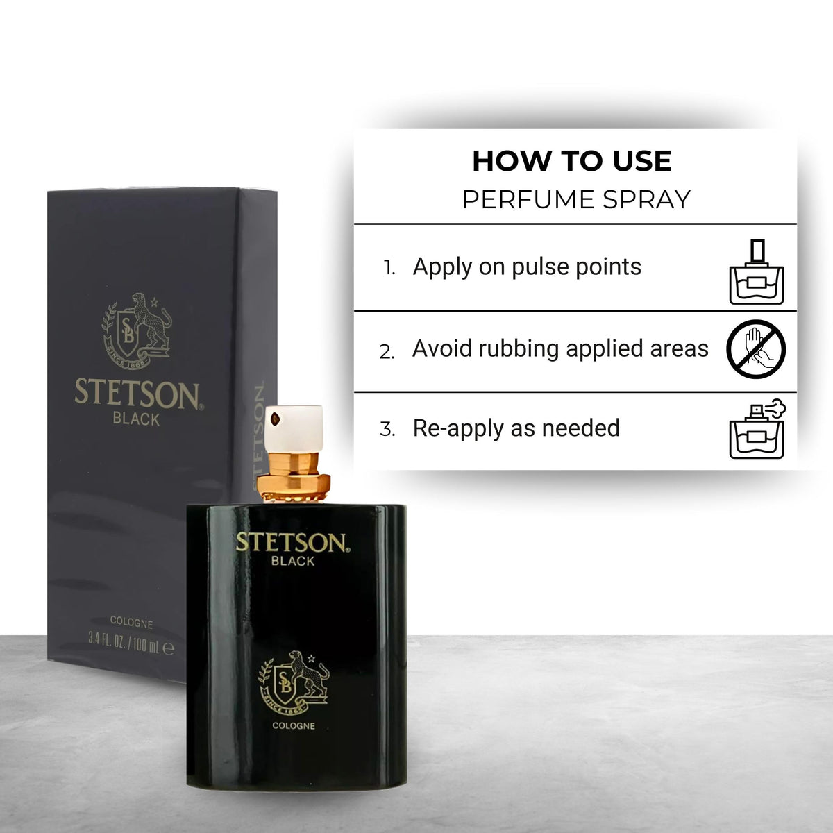 Black Cologne Spray 3.4 Ounces N76490