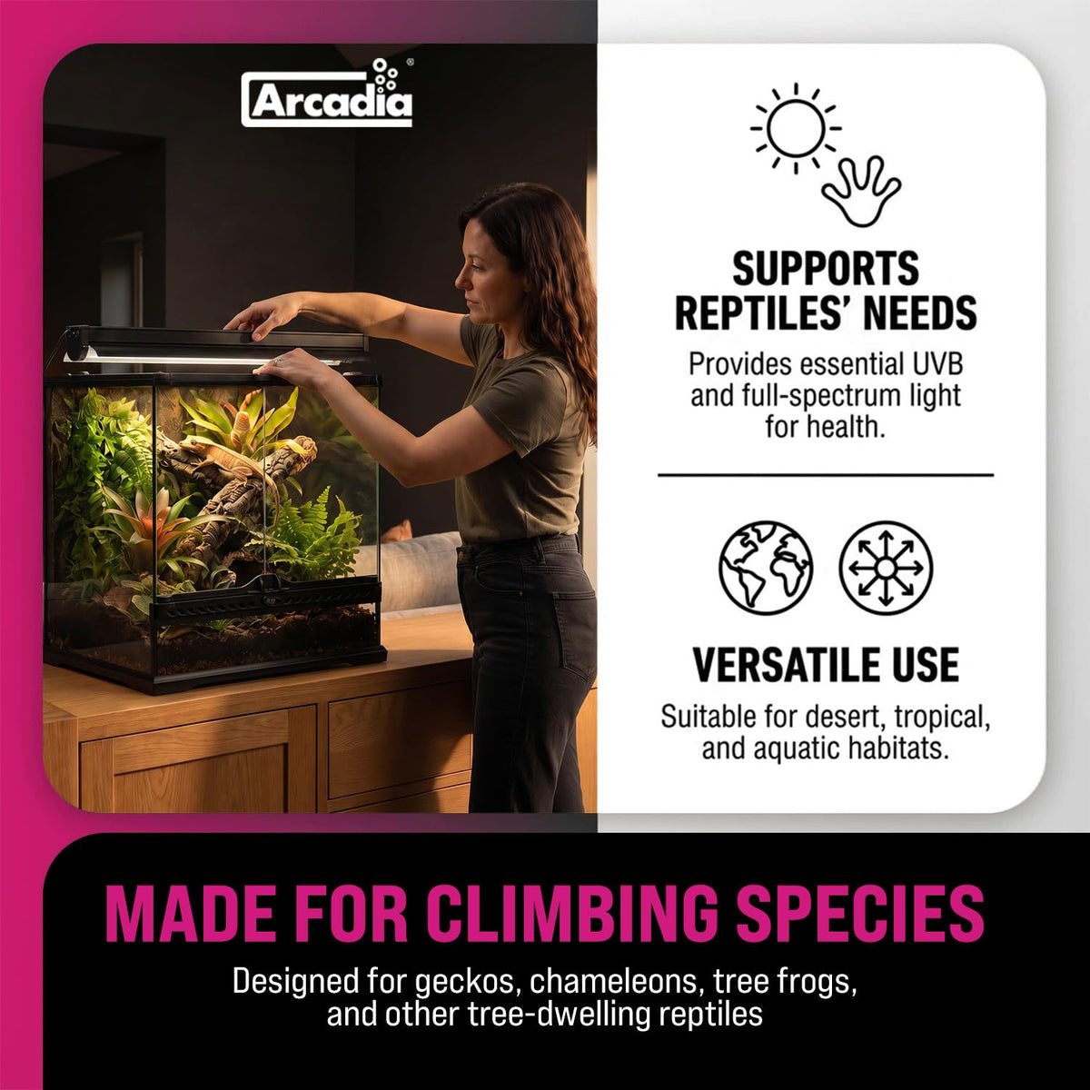 36" 39 Watts 6% UVB Reptile Light Fixture Kit H388