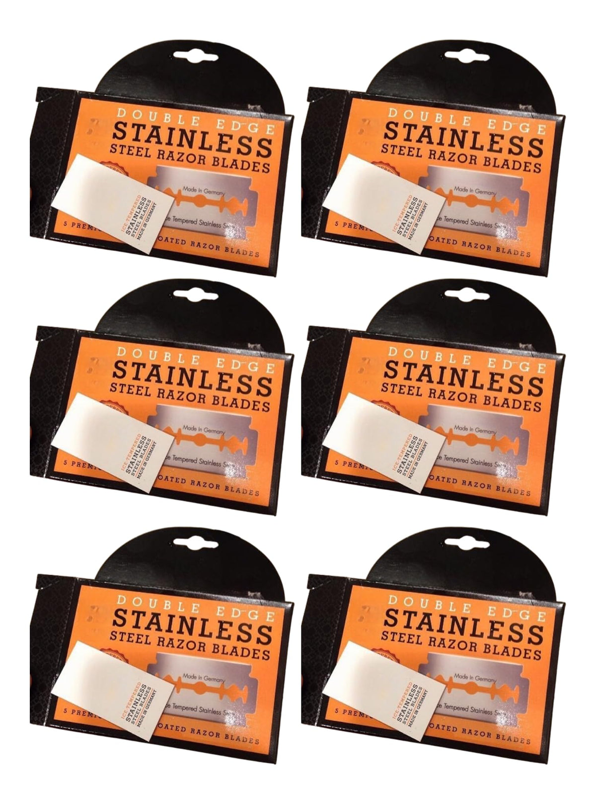 Double Edge Safety Razor Blades, 5 Count Stainless Steel O937