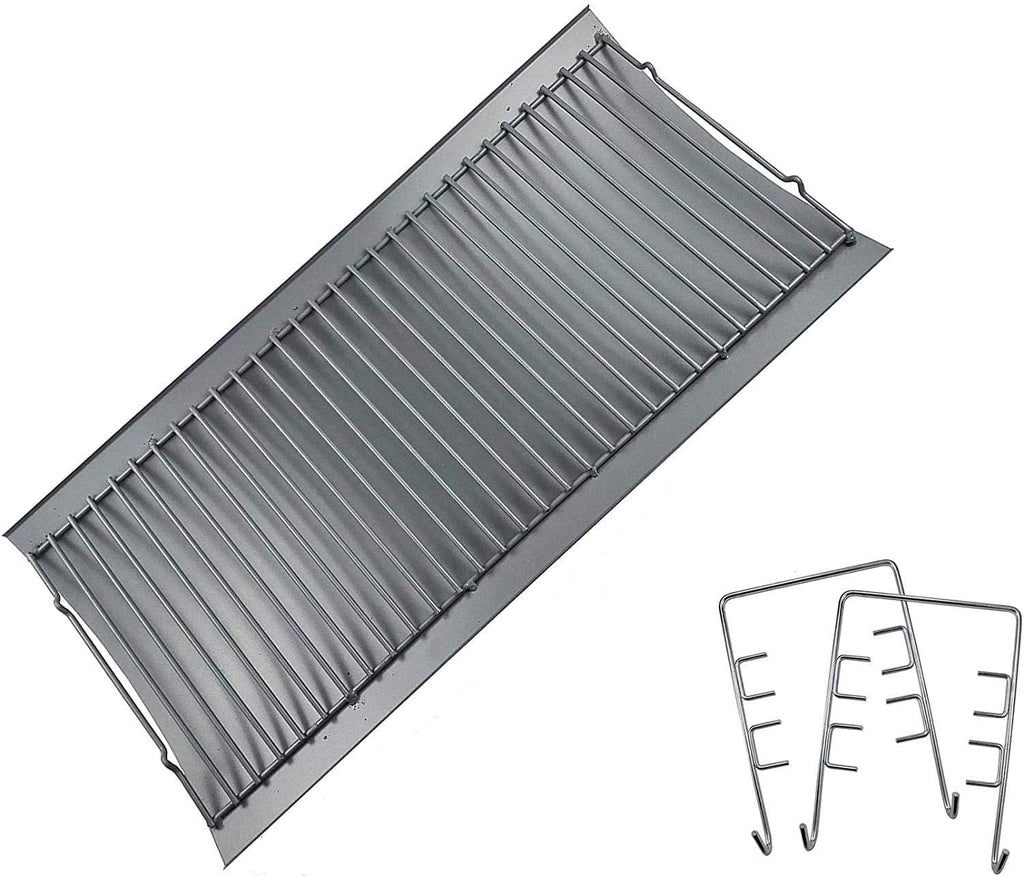 27 Inch Ash Pan Replacement with 2pcs Fire Grate Hangers T5076