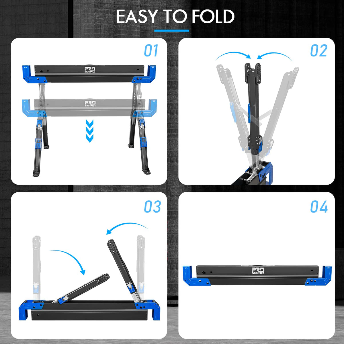 Heavy-Duty Folding Sawhorse 2 Pack F944578