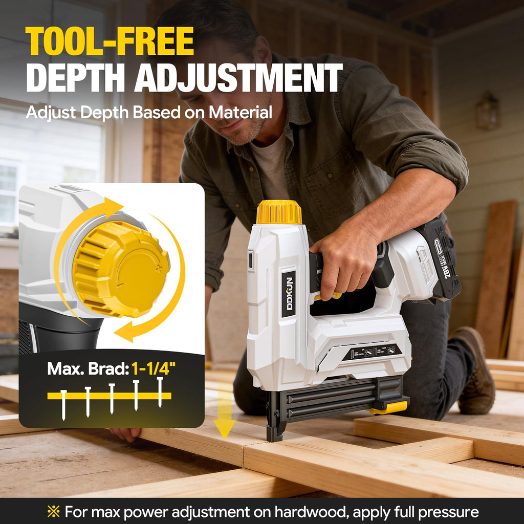 2-in-1 Cordless Brad Nailer Staple Gun with 2 batteries & Charger A4229