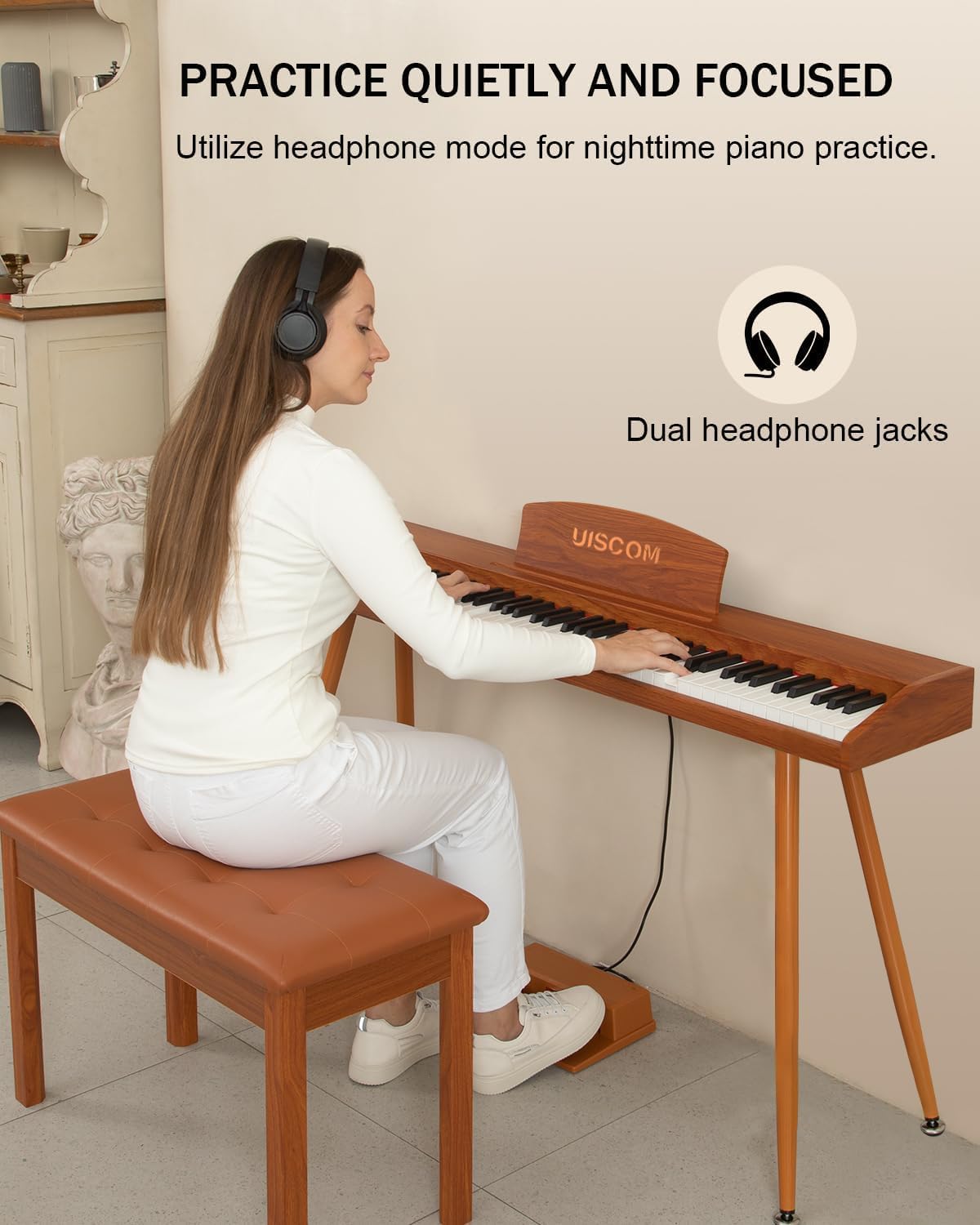 88 Key Semi-Weighted Digital Piano Keyboard F189
