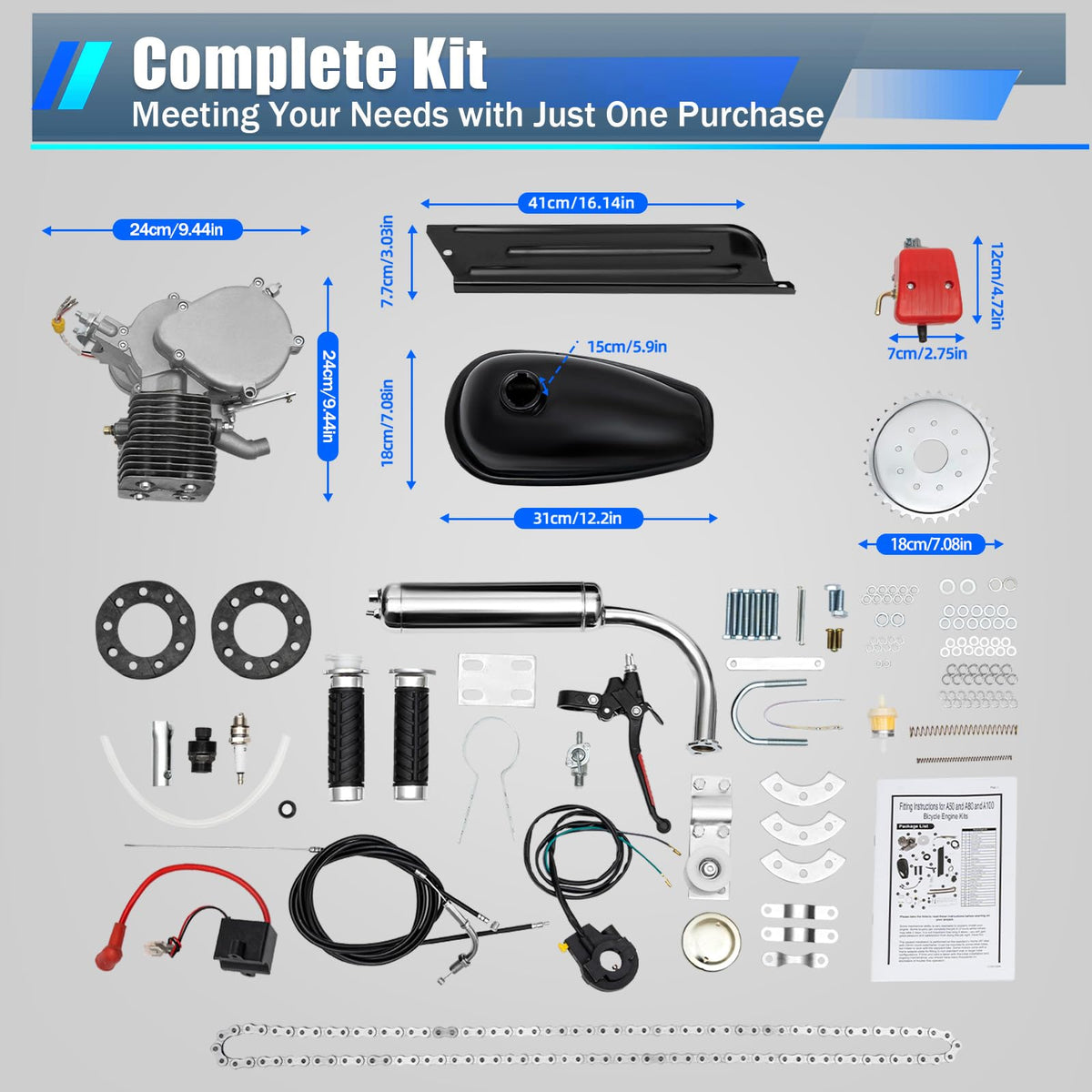 100cc 2-Stroke Bicycle Engine Kit T738467
