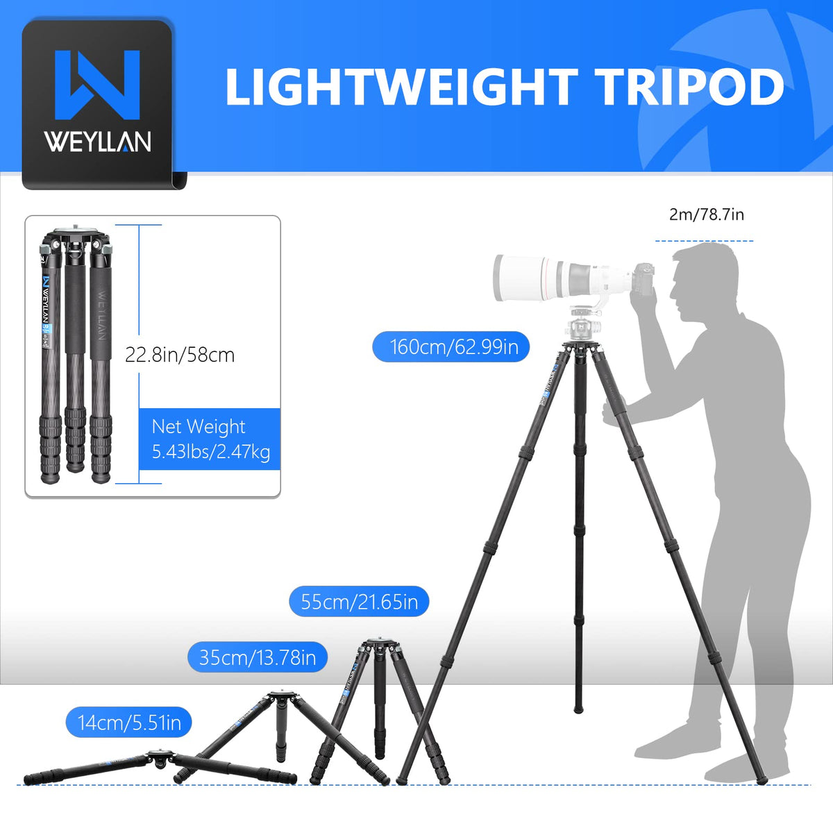 Carbon Fiber Tripod with 75mm Bowl and Adapter S54102