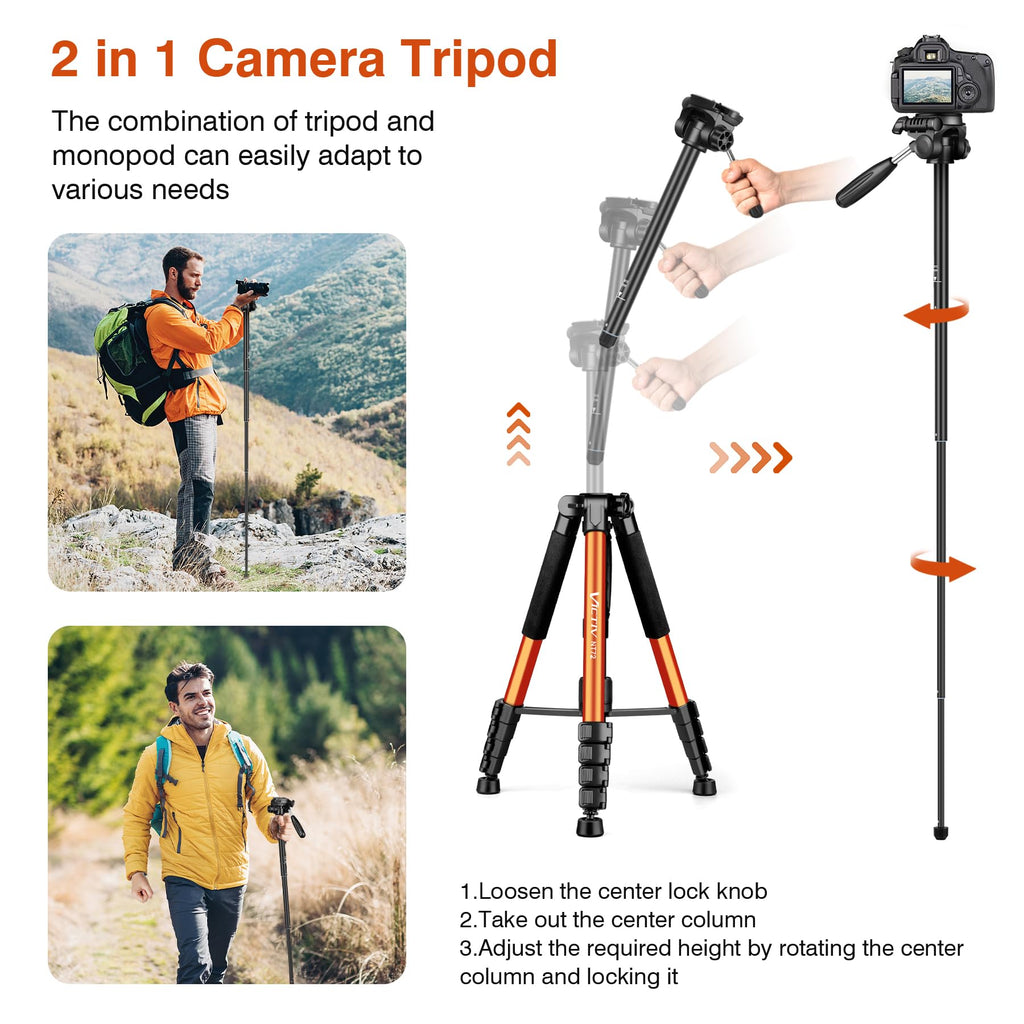 72" Camera Tripod & Monopod with Remote Z86981
