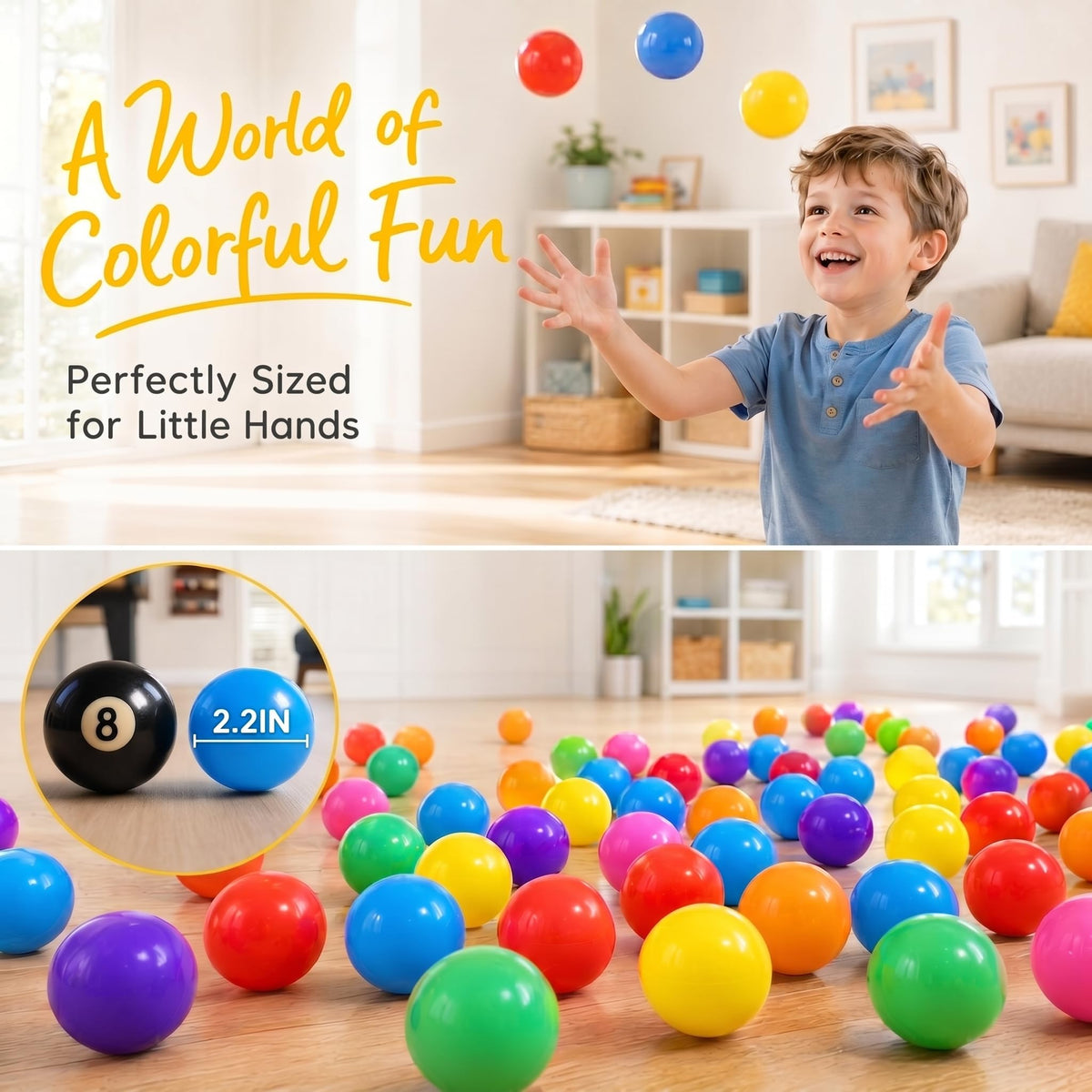 2.2" Phthalate Free Bpa Free Plastic Ball Pits Balls B743605