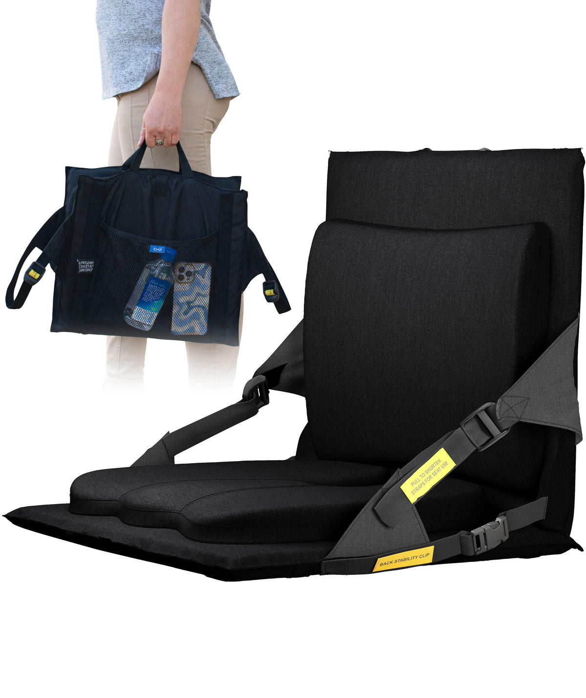 Adjustable Memory Foam Stadium Seats with Back Support W55579