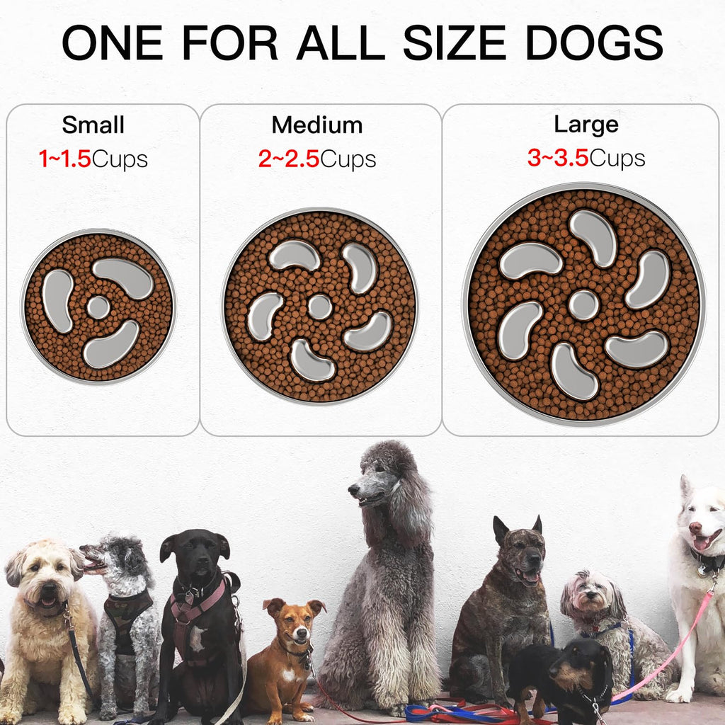 Slow Feeder Dog Bowl 304 Stainless Steel Non-Slip X1351