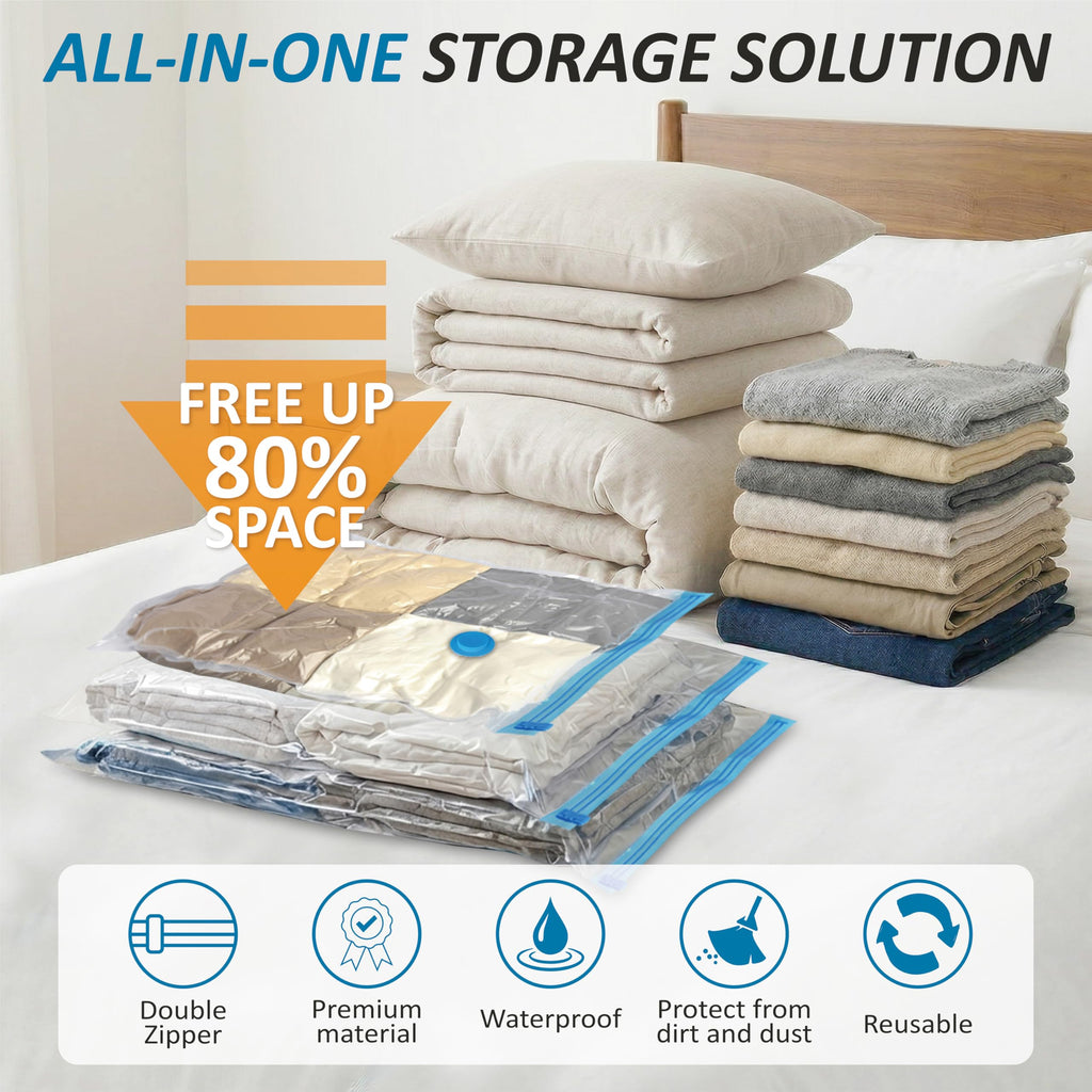 Vacuum Storage Bags with Hand Pump, 20 Combo I2162