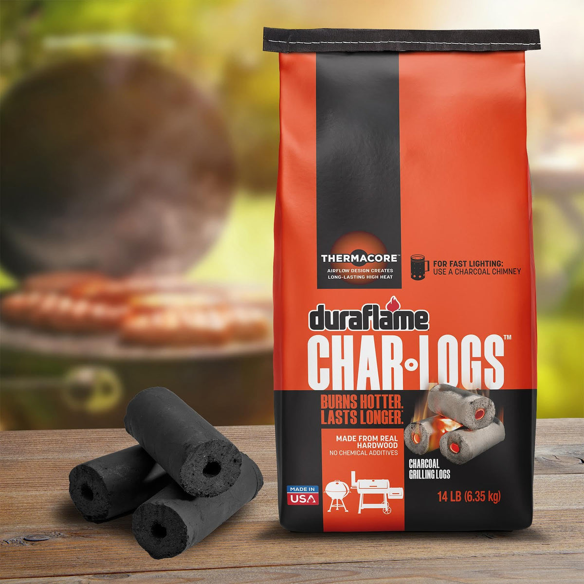 14 lb Bag Charcoal for Grilling, Smoking & Outdoor Cooking B85577