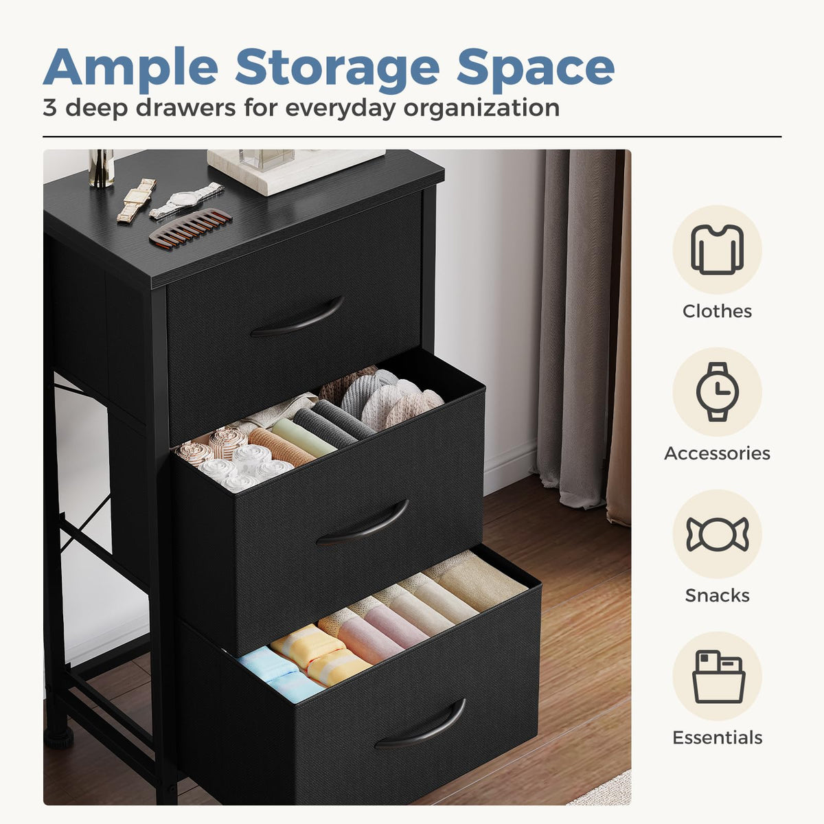 3 Drawer Nightstand R425603