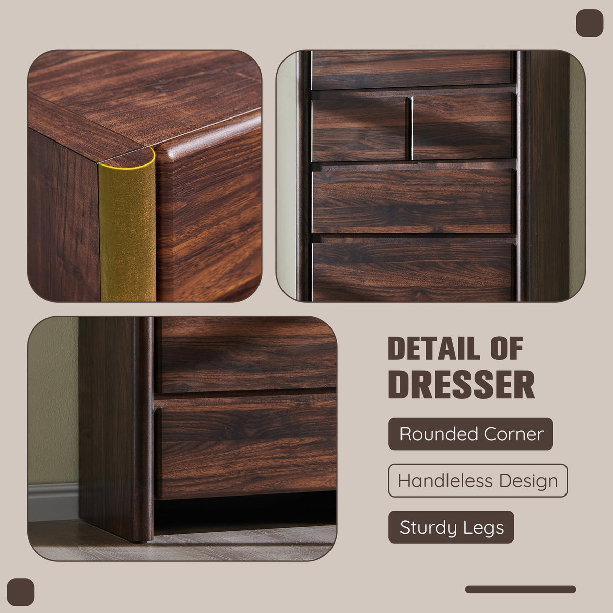 Brown 7 Drawer Dresser U306624