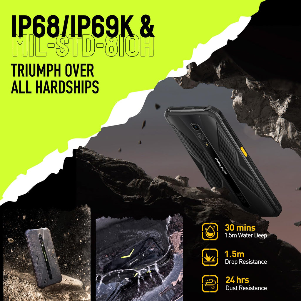 Black Rugged Smartphone I6554