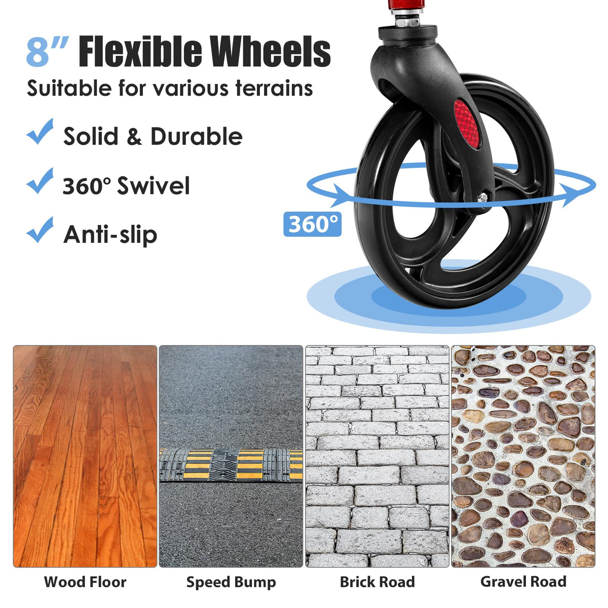 2-in-1 Aluminum Rollator Walker with Seat T741534