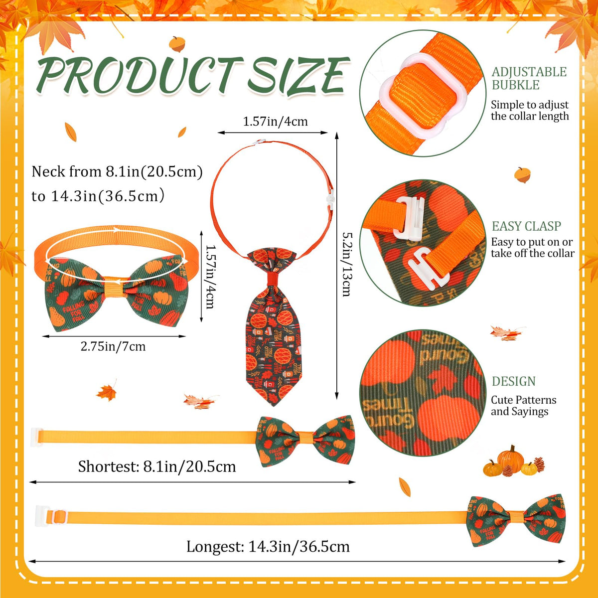100 Pcs Adjustable Dog Bow Ties L767117