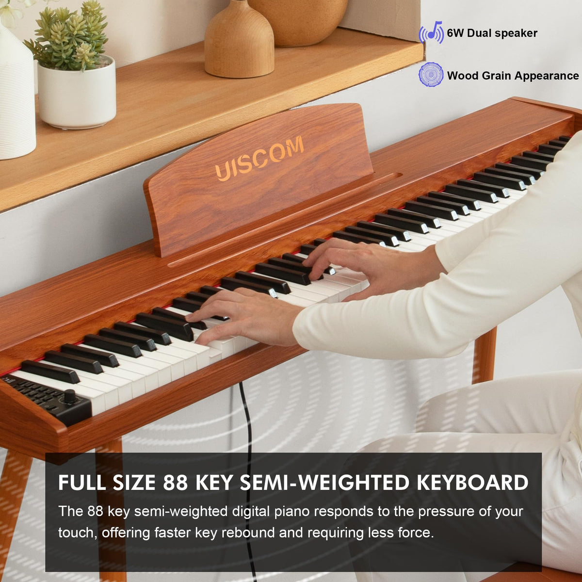 88 Key Semi-Weighted Digital Piano Keyboard F189