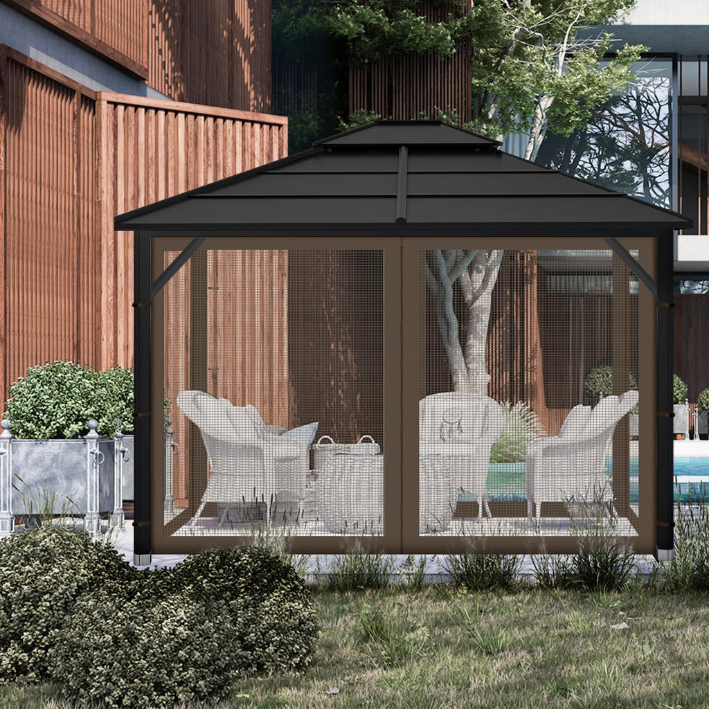 10x10 ft Coffee Gazebo Replacement Mosquito Netting J741