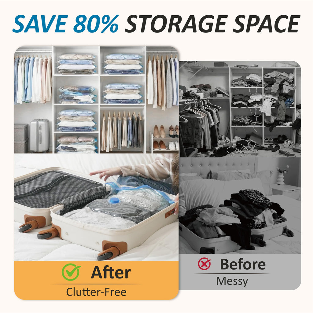 Vacuum Storage Bags with Hand Pump, 20 Combo I2162