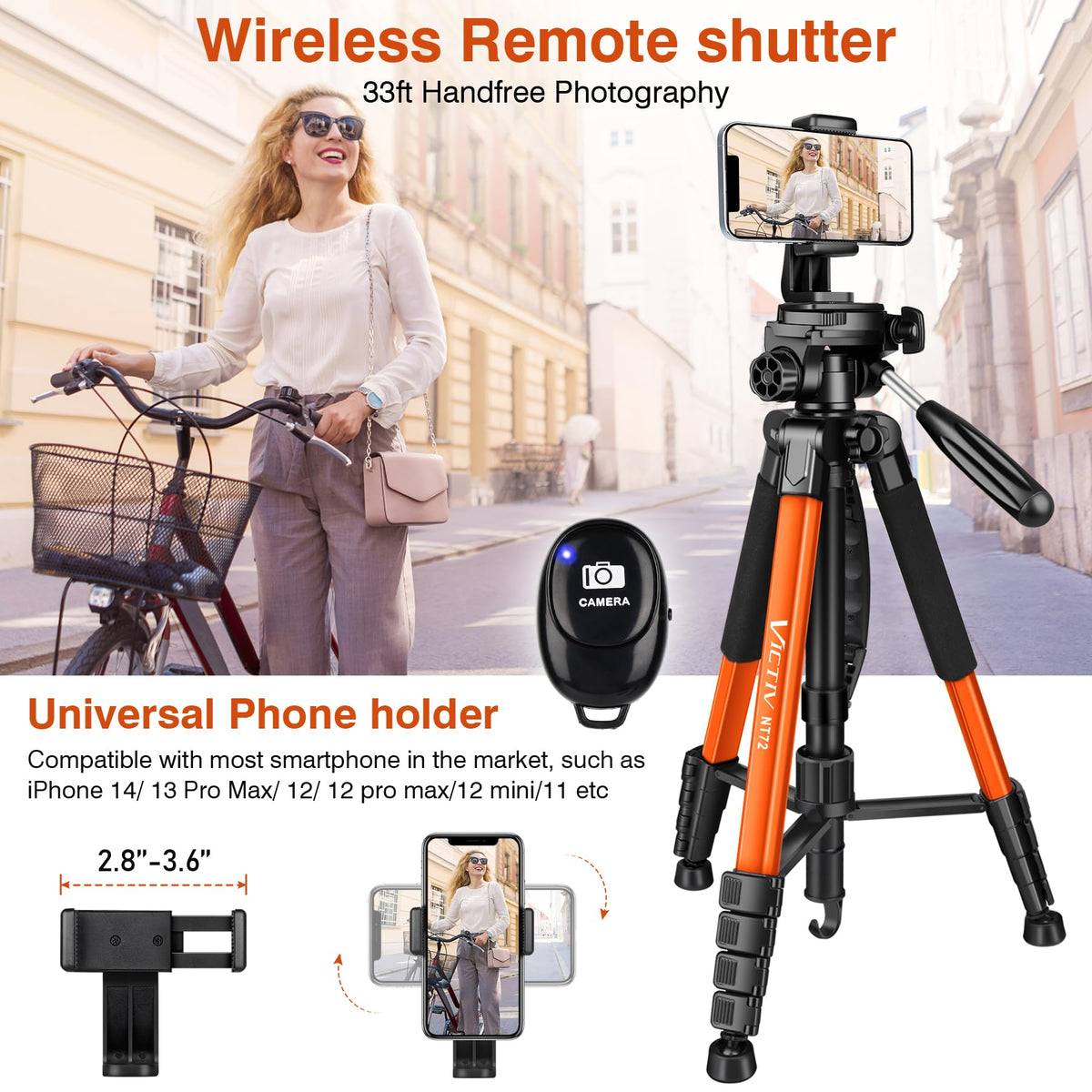 72" Camera Tripod & Monopod with Remote Z86981