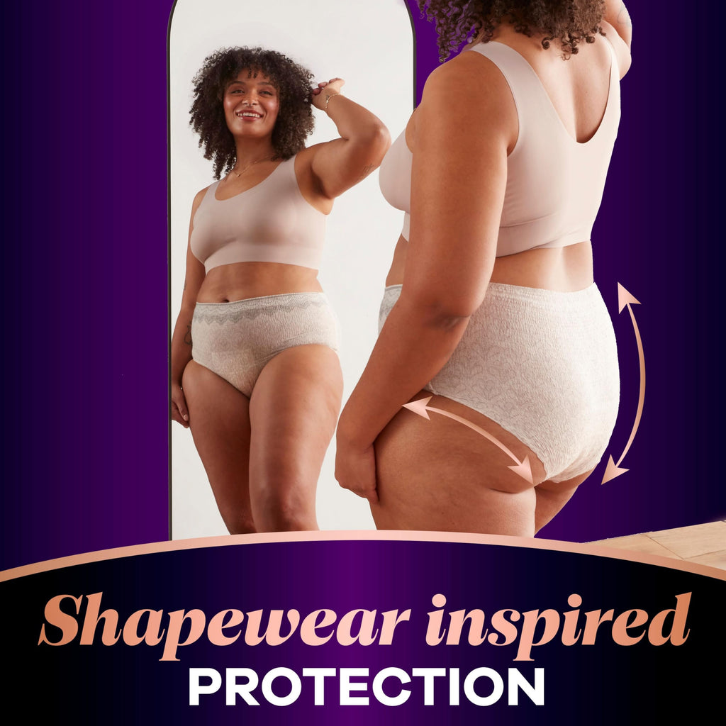 Incontinence and Postpartum Underwear for Women, Maximum Protection, Small/Medium, 48 Count Q81844