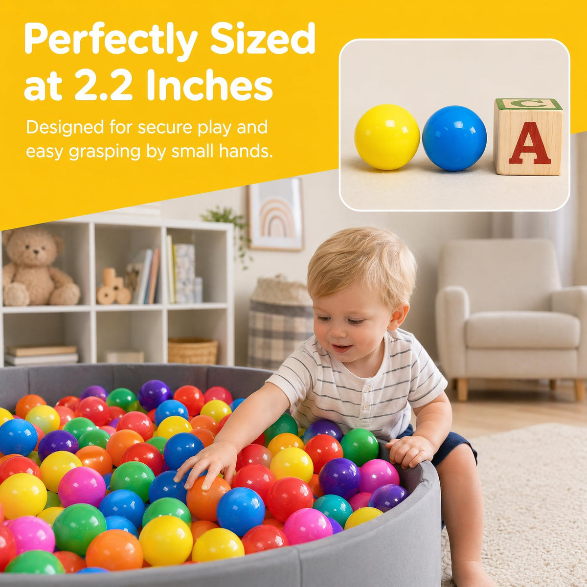 2.2" Phthalate Free Bpa Free Plastic Ball Pits Balls B743605