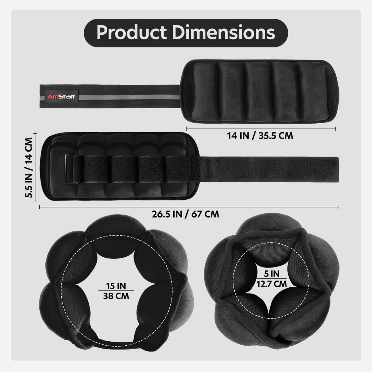 Adjustable Ankle Weights 1 Pair 10 lbs Set N623634