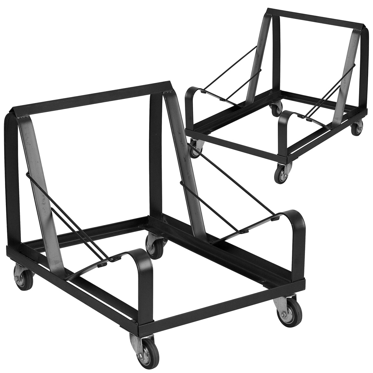 Black Steel Stack Chair Dolly 2-Pack X115