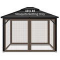 10x10 ft Coffee Gazebo Replacement Mosquito Netting J741