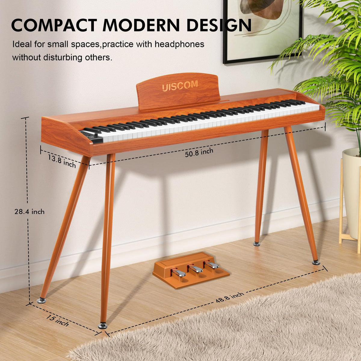 88 Key Semi-Weighted Digital Piano Keyboard F189