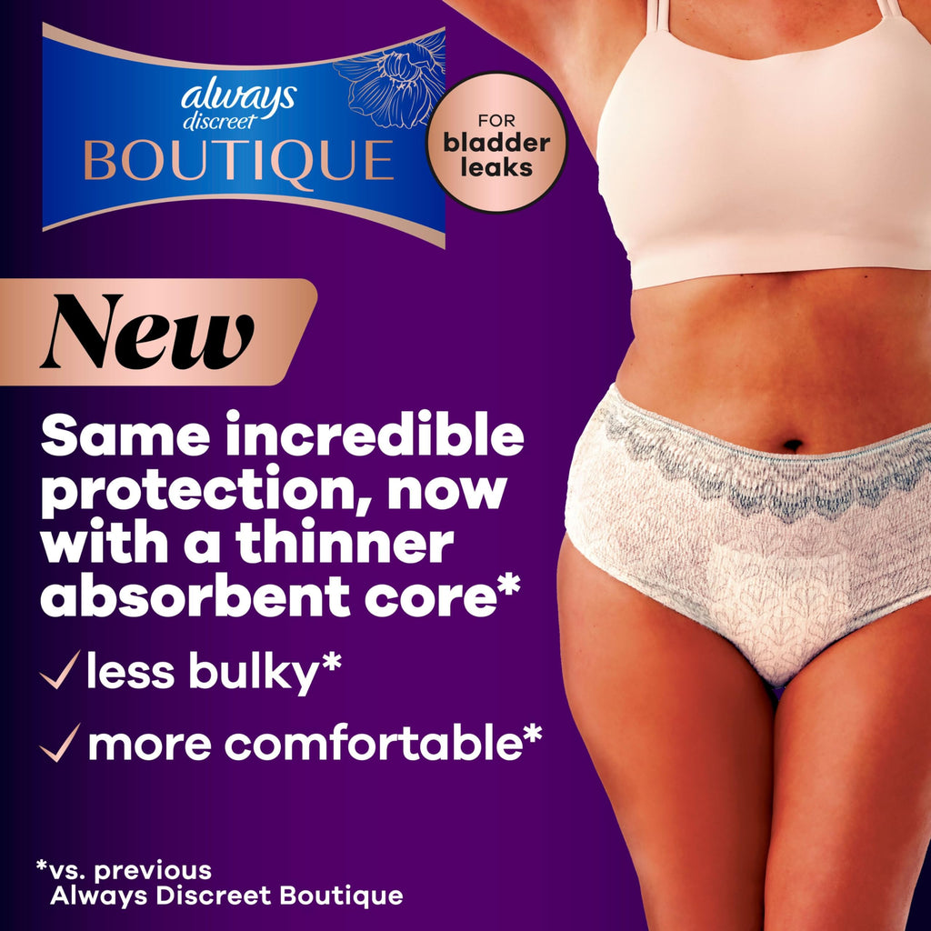 Incontinence and Postpartum Underwear for Women, Maximum Protection, Small/Medium, 48 Count Q81844