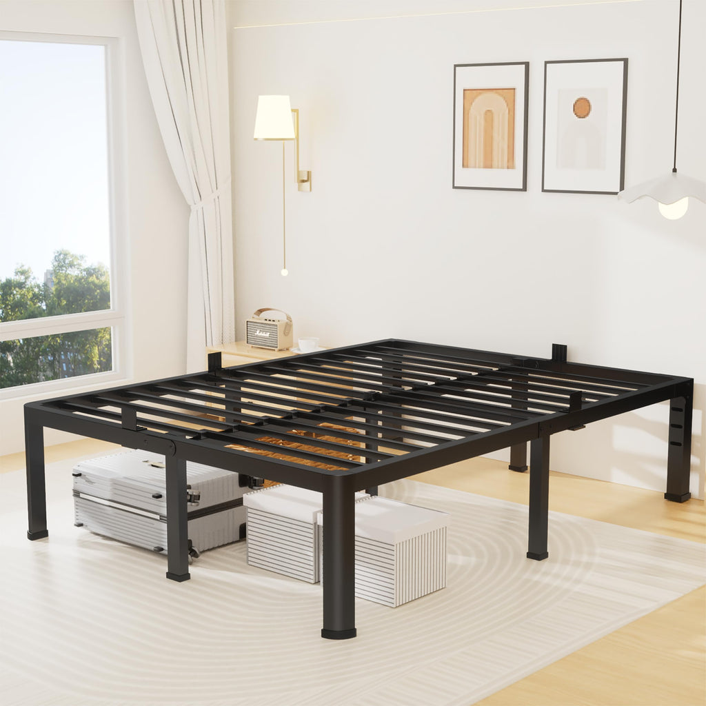 18 Inch Queen Size Metal Platform Bed Frame Z834401
