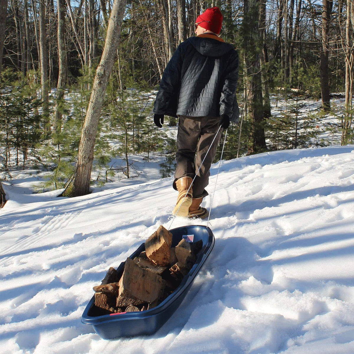 5.5 Ft 3-Person Heavy-Duty Snow Sled E77640